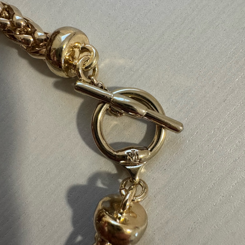 Gold tone Ralph Lauren toggle bracelet